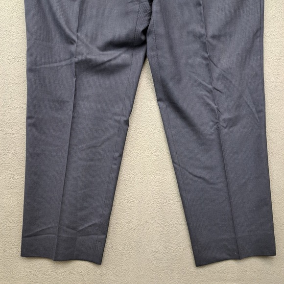 Zanella Bennett Men Charcoal Grey Wool Pleated Dress Pants Flat Front Size 38x31 - Picture 6 of 11